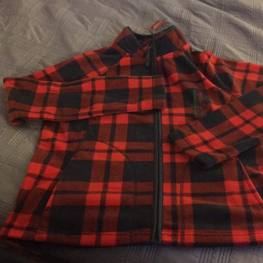 Buffalo plaid fleece!
